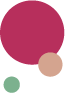 Formes rondes colorées pour habillage visuel, réalisé par Noémie Bouton designer graphique à Bordeaux