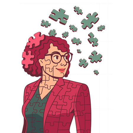 Illustration en forme de puzzle de Noémie Bouton webdesigner et intégrateur web à Bordeaux